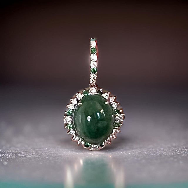 Garnet Tsavorite & Diamond Earrings 14k WG 22.44 TCW Certified For Sale In New York - Image 6 of 13