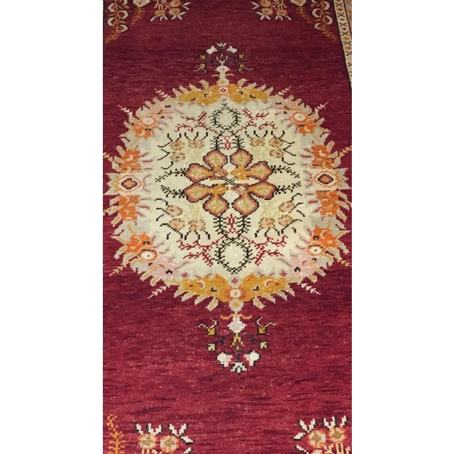 Turkish Vintage Turkish Oushak Rug 3'6 X 6'7 For Sale - Image 3 of 8