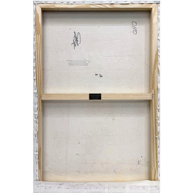 Hand embellished with oil painting on silkscreened canvas. Hand signed on verso by Steve Kaufman. Hand numbered TP 1/50 on...