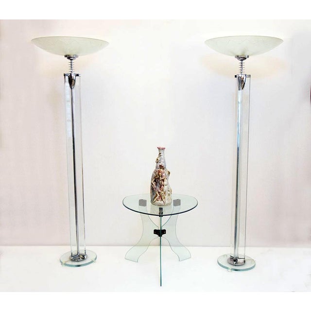 Vintage Crystal Floor Lamp by Pietro Chiesa for Fontana Arte, 1930s For Sale - Image 3 of 14