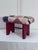 This is an upholstered seat covered with a traditional, hand-stitched Hourglass quilt block pattern (also known as a...
