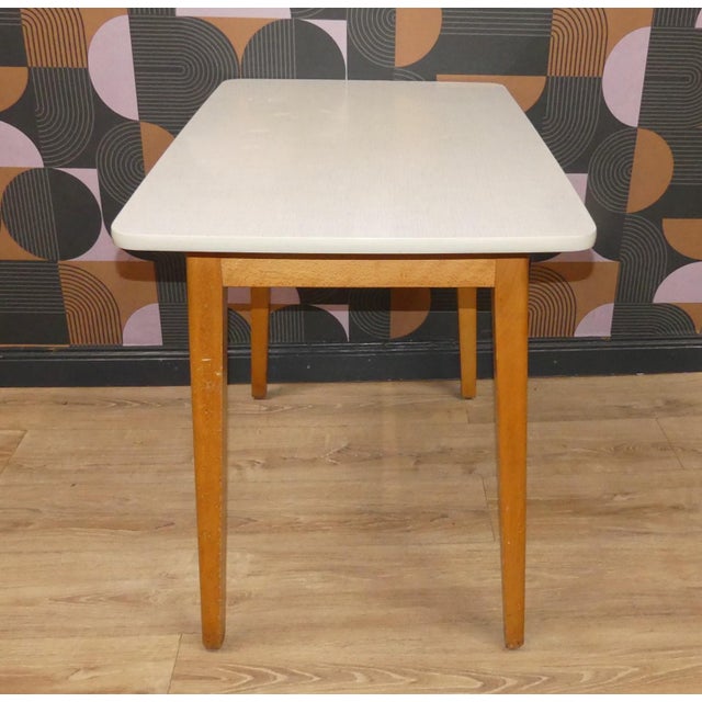 Wood Small Vintage Kitchen Table in Wood, 1950s For Sale - Image 7 of 14