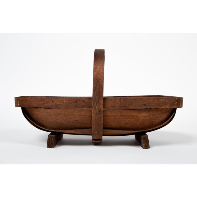 English Vintage English Garden Trug Basket, Circa 1930's For Sale - Image 3 of 9