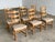 A rare and sculptural set of six danish brutalist oak dining chairs by henning kjærnulf (henry kjaernulf) for eg...