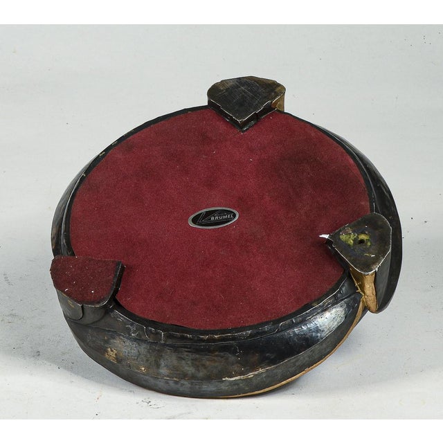 Metal Italian Gray and Golden Metal Resin Ashtray from Brumel, 1950s For Sale - Image 7 of 10