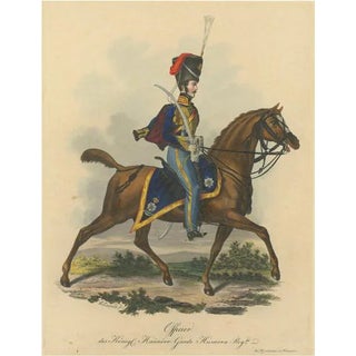 Hanoverian Guard Hussar Officer Elegance, Print For Sale