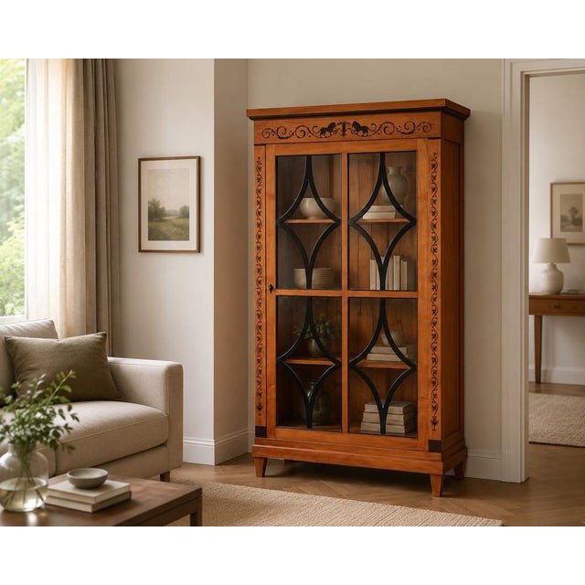 Biedermeier II Corner Display Cabinet, Rhineland, 1890 For Sale - Image 3 of 8
