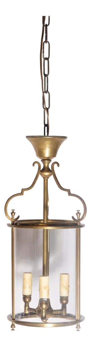 20th Century French Brass and Glass Lantern