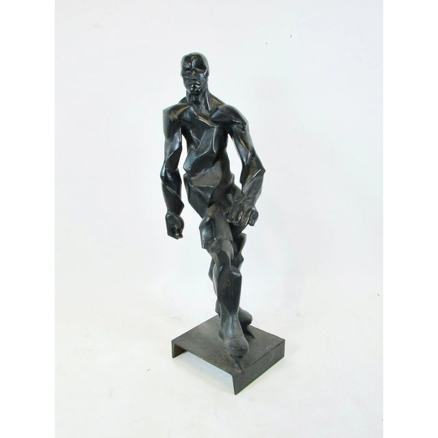 Mid 20th Century Meticulously Formed and Welded Brutalist Style Skater Sculpture For Sale - Image 10 of 12