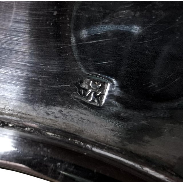 Antique Silver Tin on Presenter by J.M. Van Kempen en Zonen, Netherlands, 1872, Set of 2 For Sale - Image 6 of 10