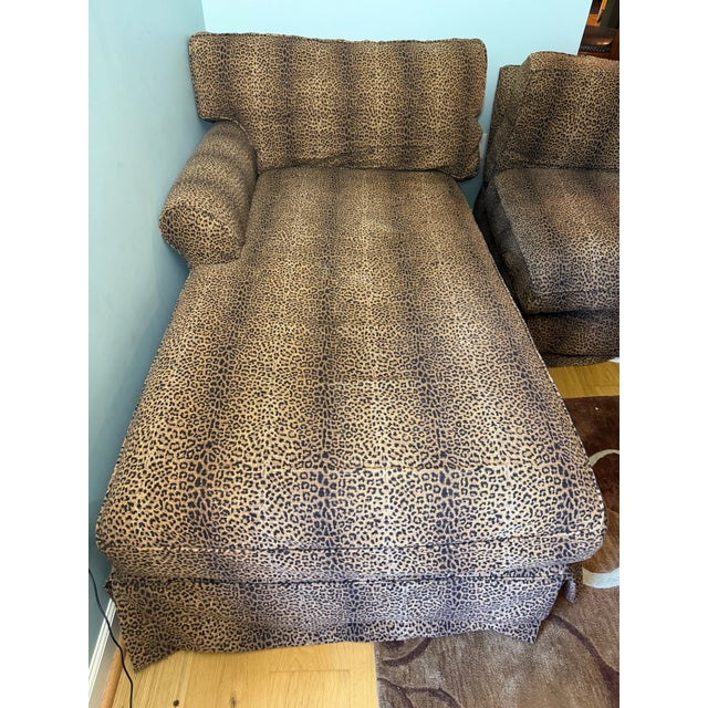 Two-piece sectional by Lee Industries (Newton, NC — Made in USA), upholstered in their signature "Cheetah Earth" woven...