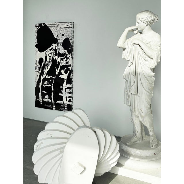 2010s "Eroded Black" by Artist Michael DesRosiers Polymer Paint and Mixed-Media on Canvas (2019) For Sale - Image 5 of 7