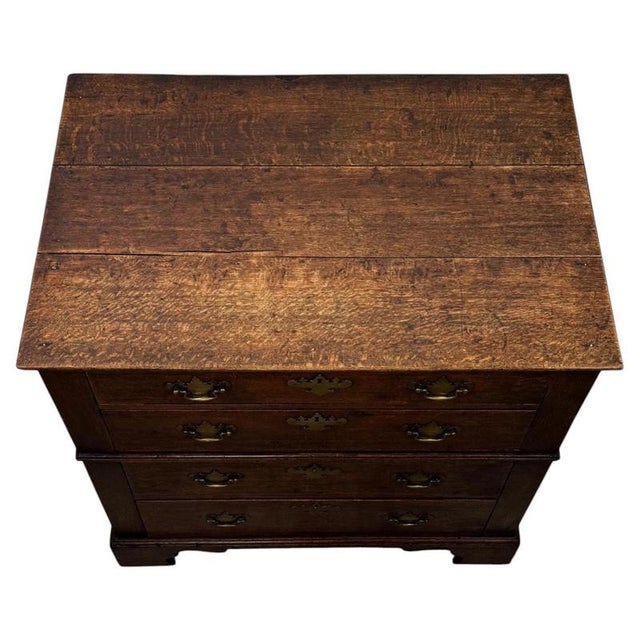 Antique William and Mary Oak Chest of Drawers, 1600s For Sale - Image 4 of 12