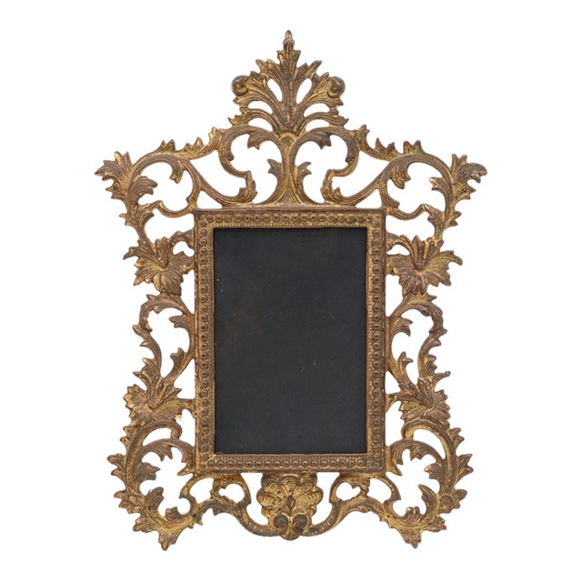 Antique Baroque Revival Floral Tabletop Frame For Sale
