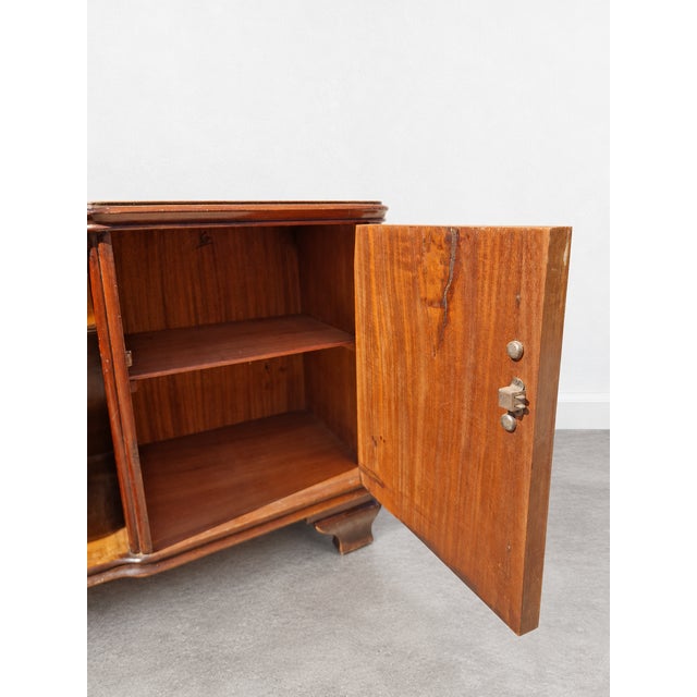 1930s Italian Art Deco Walnut Burl Sideboard, 1930s For Sale - Image 5 of 11