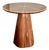 Made Goods Novak Entryway Table in Teak Gloss and Faux Bone Inlay Mid-Century Style Round Pedestal Entry Table For Sale