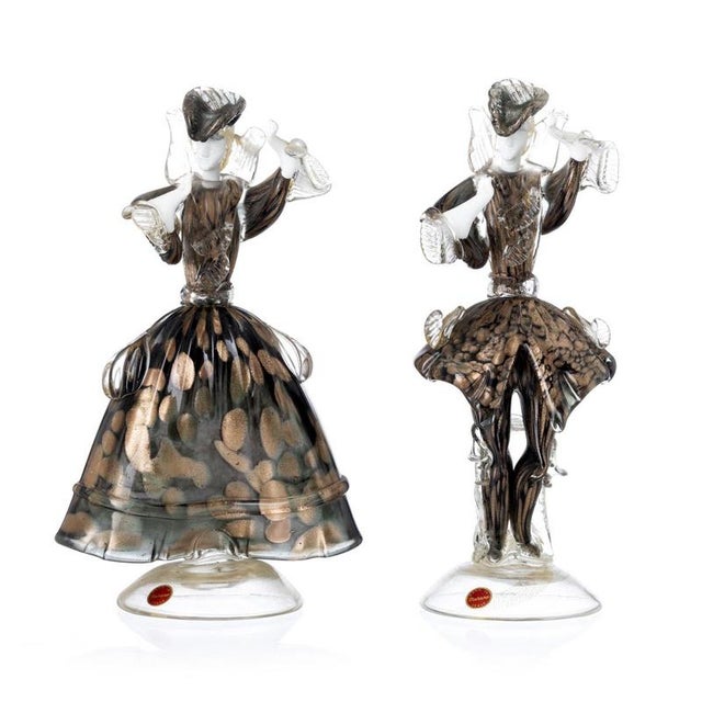 Venetian Glass Sculptures from Murano Goldoni, Set of 2 For Sale - Image 6 of 6