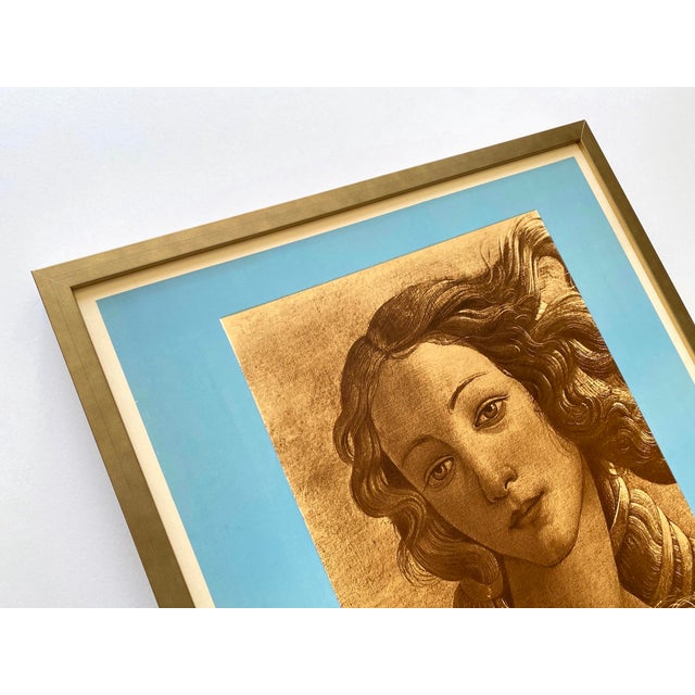 1930s " l'Art Italien " Vintage 1935 Mourlot Fine Art Lithograph Print Art Deco Framed Paris Exhibition Poster Botticelli " Birth of Venus " 1482 For Sale - Image 5 of 12