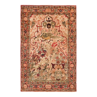 Antique Persian Lavar Oriental Carpet, in Small Size, with a Tree of Life Design For Sale