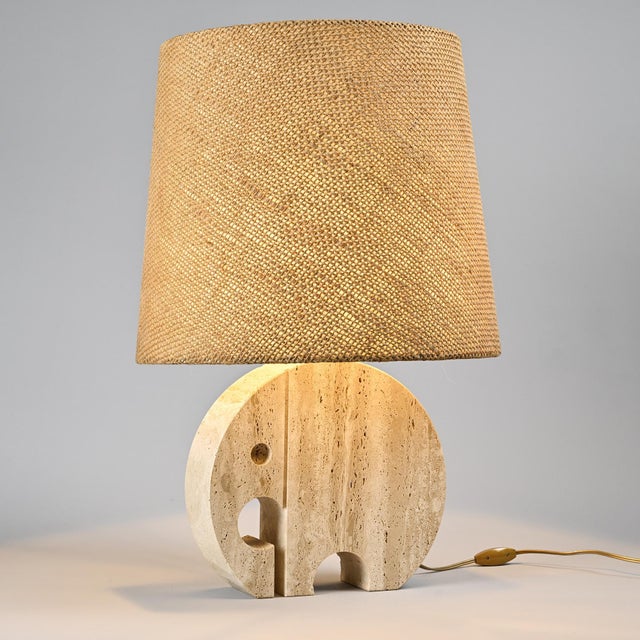 Travertine Table Lamp from Fratelli Mannelli, 1970s For Sale - Image 12 of 12