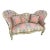 Vintage French Provincial Style Settee With Gorgeous Upholstery For Sale