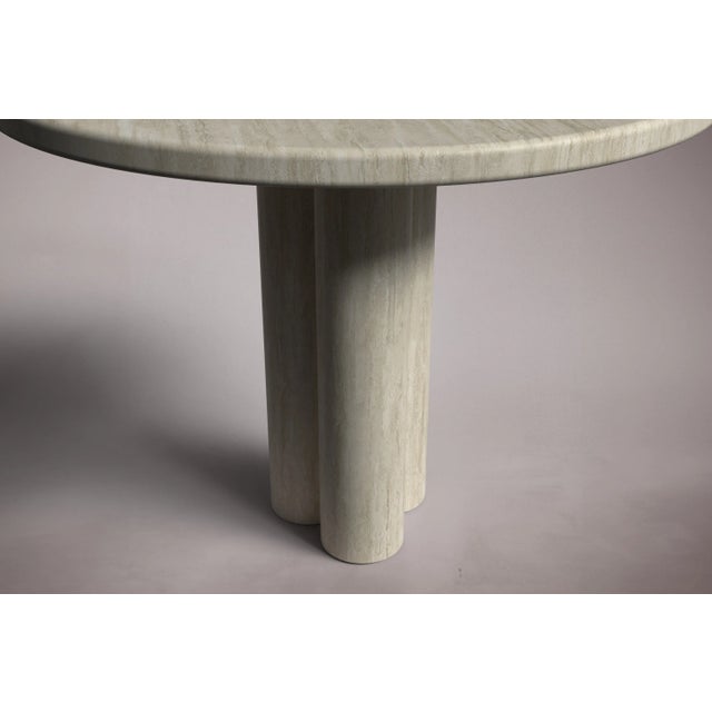 Not Yet Made - Made To Order Zade Travertine Round Dining Table 40" For Sale - Image 5 of 5