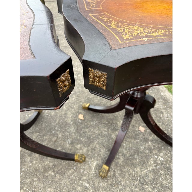 Traditional 1950s English Regency Tables For Sale - Image 3 of 6