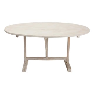 Vintage French Painted Oval Wine Table For Sale