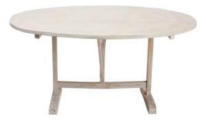 Vintage French Painted Oval Wine Table