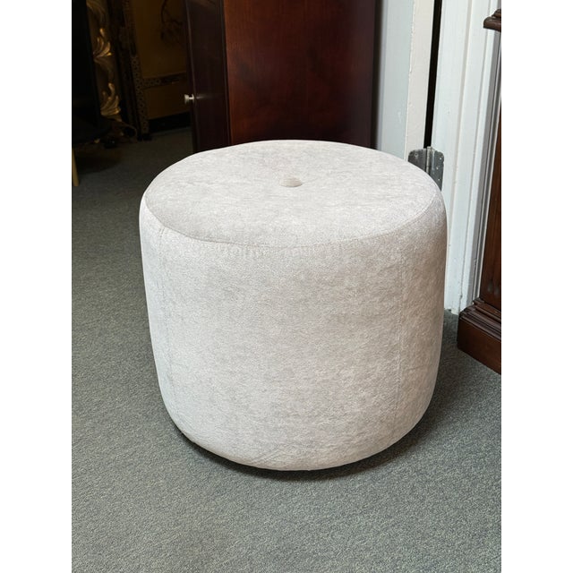Contemporary Precedent Mia Caster Keg Ottoman For Sale - Image 3 of 12