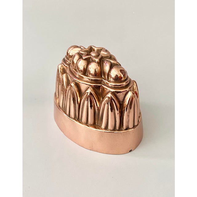19th C Antique English Copper Jelly Mold For Sale - Image 4 of 16