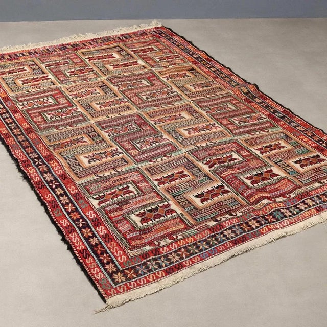 Sumak Rug in Cotton For Sale - Image 9 of 9