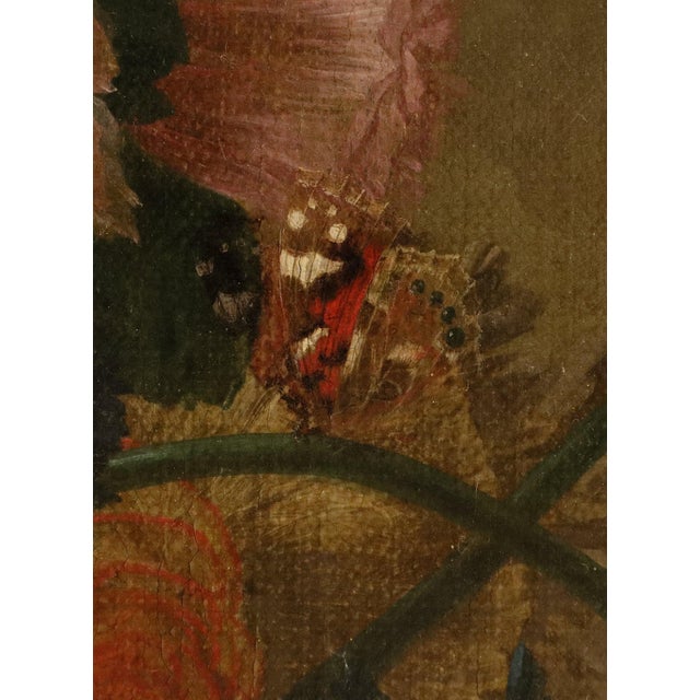 Mid 18th Century Cerchia Di Jan Van Huysum, Still Life Flowers, 1750, Oil on Canvas For Sale - Image 5 of 16