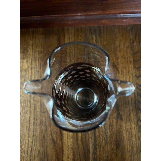 1950s Vintage Mid-Century Modern "Old Lace" Pattern Gold Cocktail Pitcher For Sale - Image 5 of 9