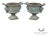 Antique Pair of Lead Alloy Outdoor Garden Urns For Sale