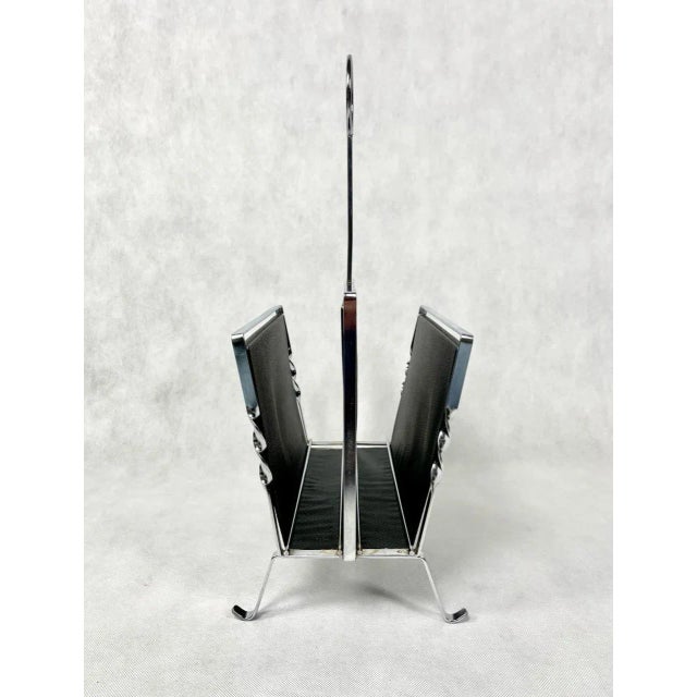 1970s Vintage Vinyl Magazine Rack, 1970s For Sale - Image 5 of 9