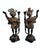 Mid-20th C Venetian-Style Moorish Figural Bronze Candlesticks - A Pair For Sale - Image 4 of 10
