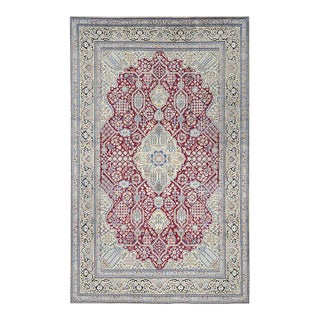 1990s Old Persian Naein Area Rug 5’7″ X 9’0″ For Sale