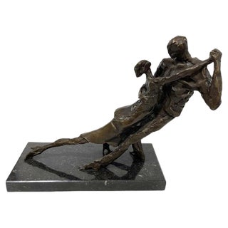 Bronze Sculpture Dancing Couple by Janine Van Dijk, 2002 For Sale