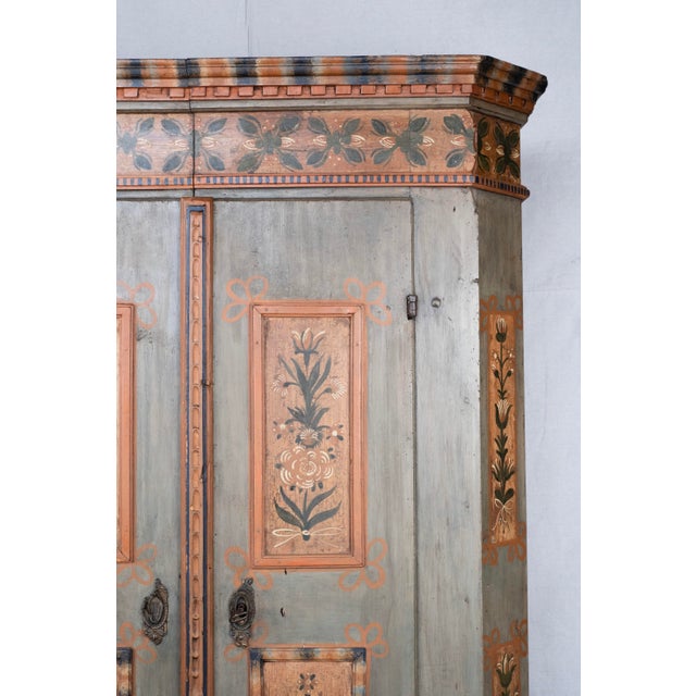 Antique Painted Armoire For Sale - Image 12 of 16