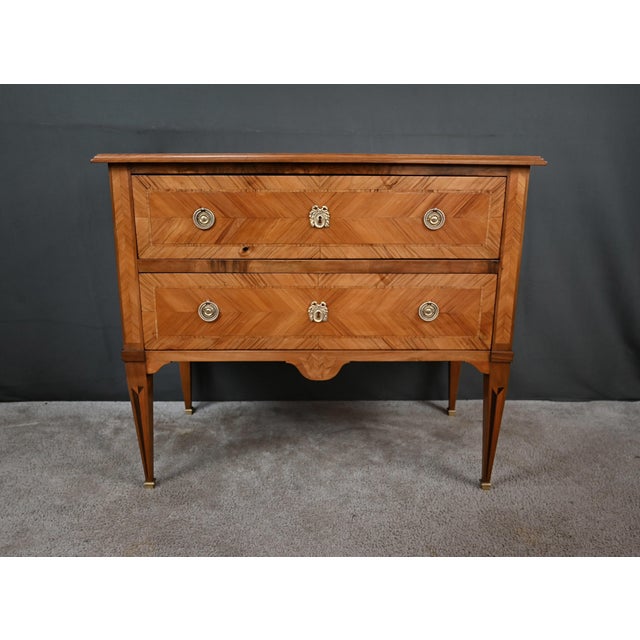 Wood Louis XVI Style Marquetry Commode, 1900s For Sale - Image 7 of 18