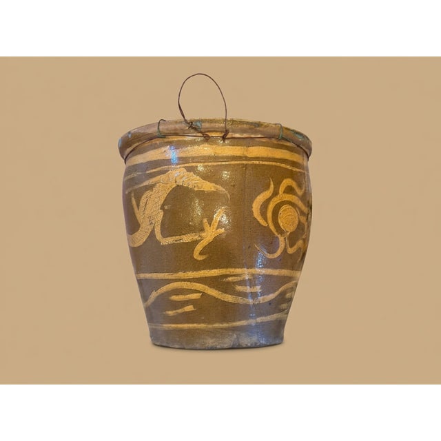 Chinese Antique Chinese Dragon Egg Art Pottery Dragon Jardinière Planter Pot For Sale - Image 3 of 9
