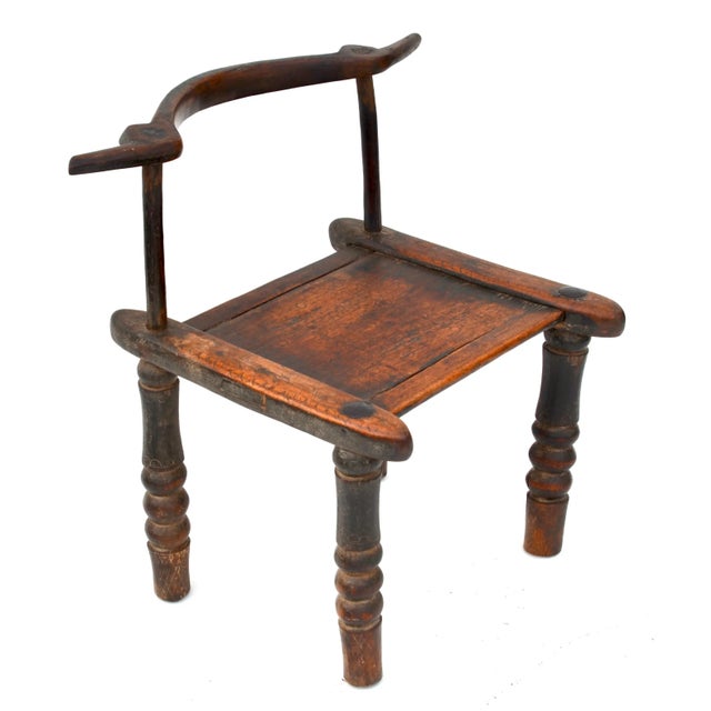 Antique African Senufo Carved Hardwood Chair For Sale - Image 9 of 9