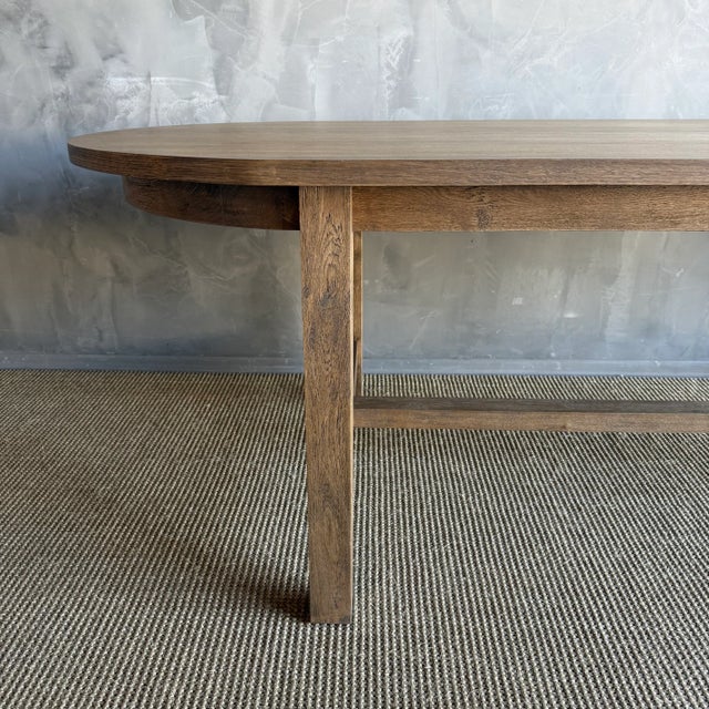 Wood Oval Dining Table in Natural White Oak - Montana Brown For Sale - Image 7 of 10
