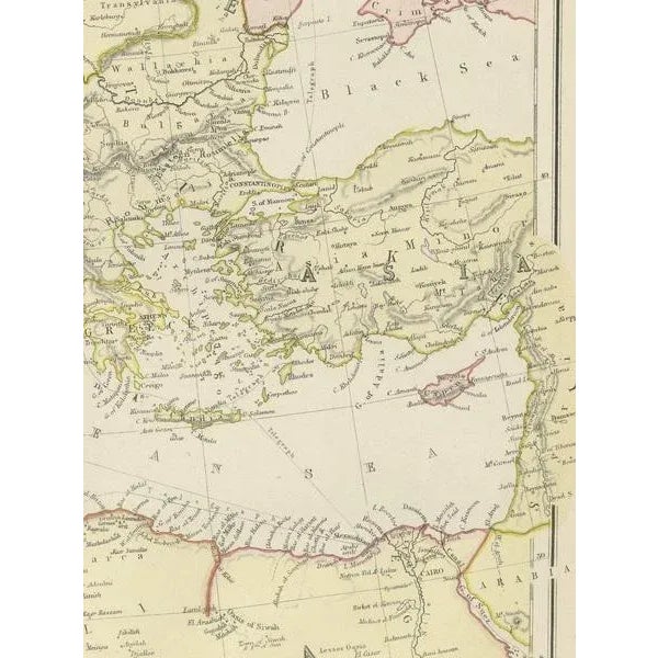 Map of the Mediterranean Shores, 1882 For Sale - Image 3 of 7