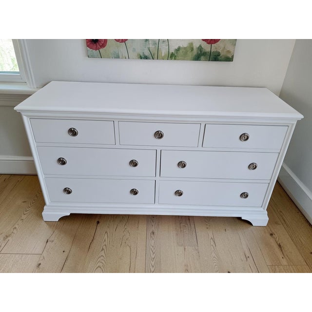 Vintage Chest of Drawers in White Wood Solid Wood by John Lewis, 2000s For Sale - Image 4 of 18