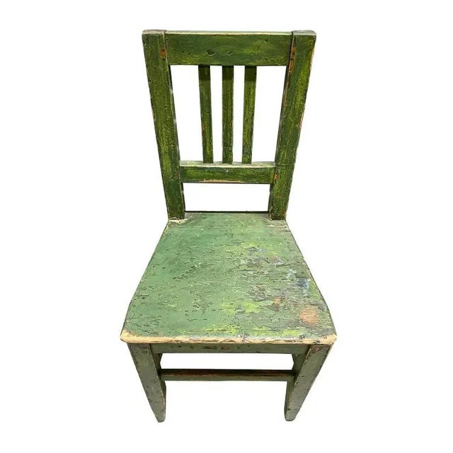 Antique French Pine Side Chairs- A Set of 4 For Sale In Chicago - Image 6 of 13