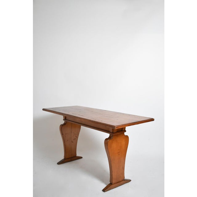 1950s Neoclassical Oak Console Table, 1950s For Sale - Image 5 of 5