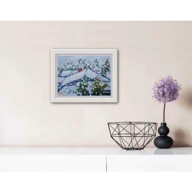 Modern Winterscapes — View From My Window, Contemporary Landscape Painting For Sale - Image 3 of 6