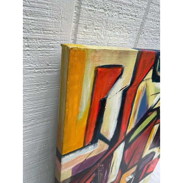 Large Carol Bertrand Colorful Post Modern Abstract For Sale - Image 4 of 13